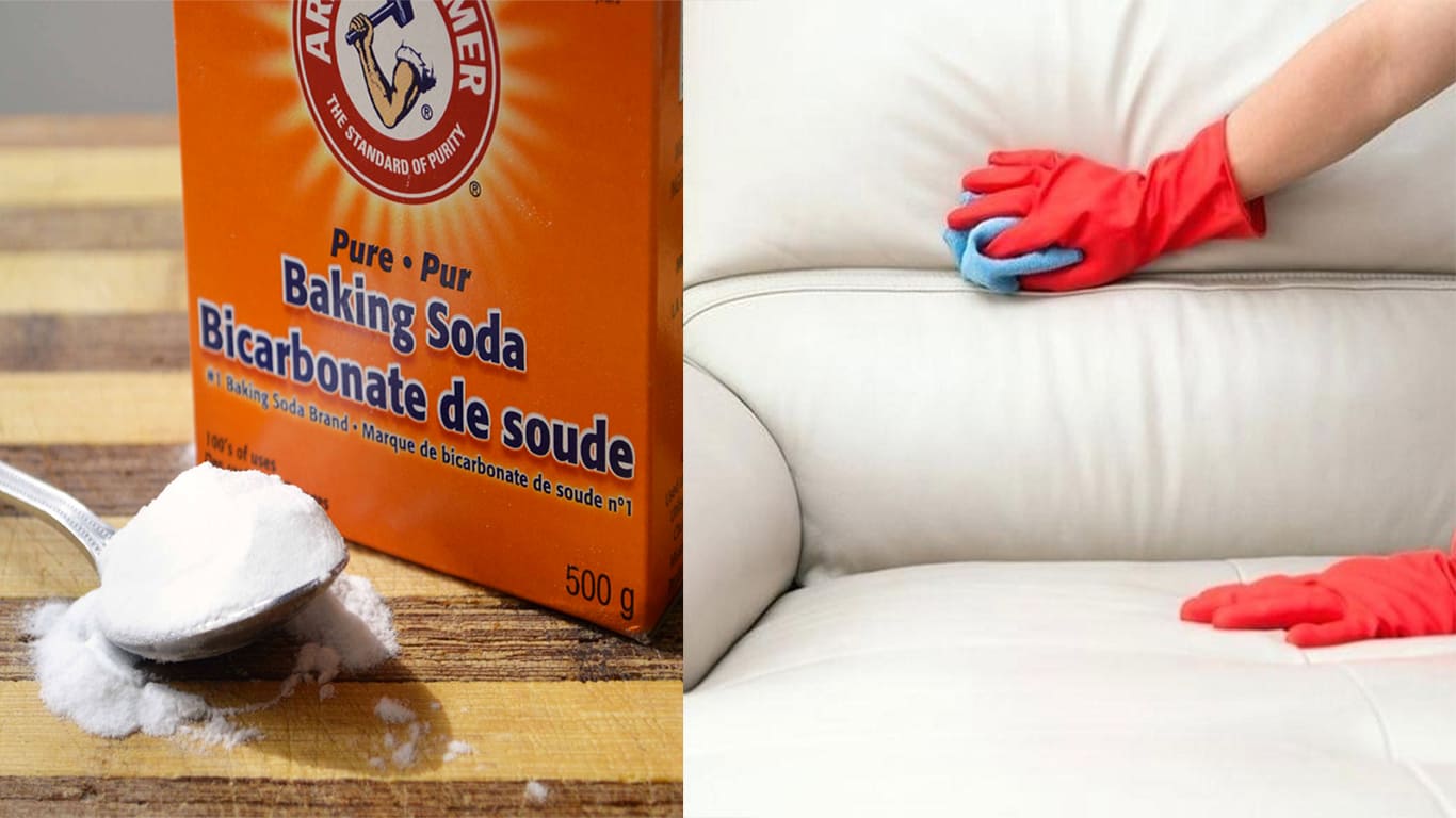 Vệ sinh ghế sofa da bằng baking soda