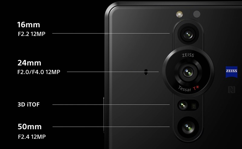 Xperia PRO-I sỡ hữu 3 camera có cảm biến khác nhau
